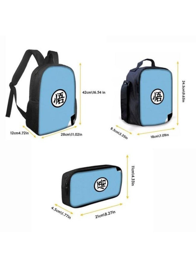 عام حقيبة الظهر المطبوعة الشائعة - مجموعة حقيبة الظهر المكونة من ثلاث قطع (يمكن استخدامها للطلاب والأطفال والأصدقاء للنزهات وتسلق الجبال وما إلى ذلك) - 54 - Image 3