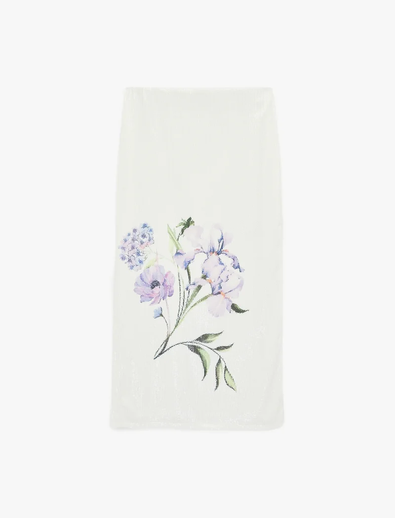 كوتون Sequined Midi Skirt