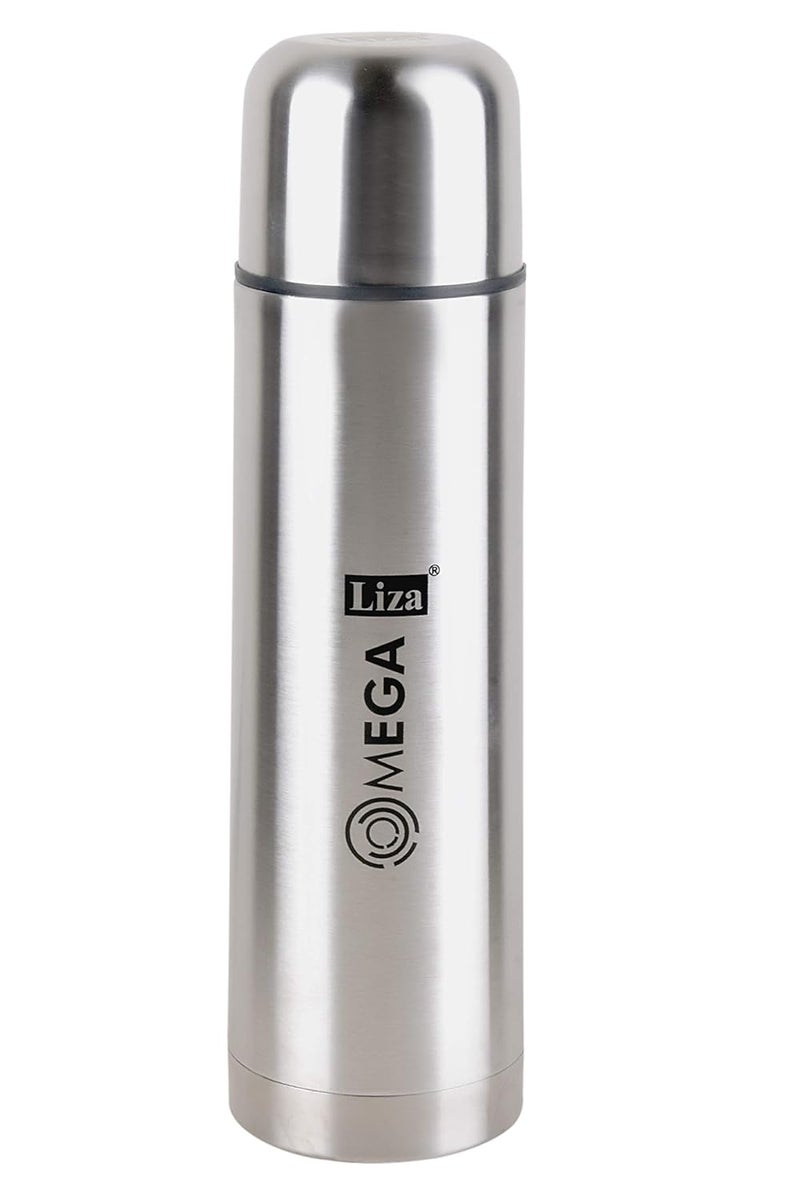 Liza Liza Omega Vacu Steel Flip Lid Hot and Cold Flask 1000 ml Silver - Image 1