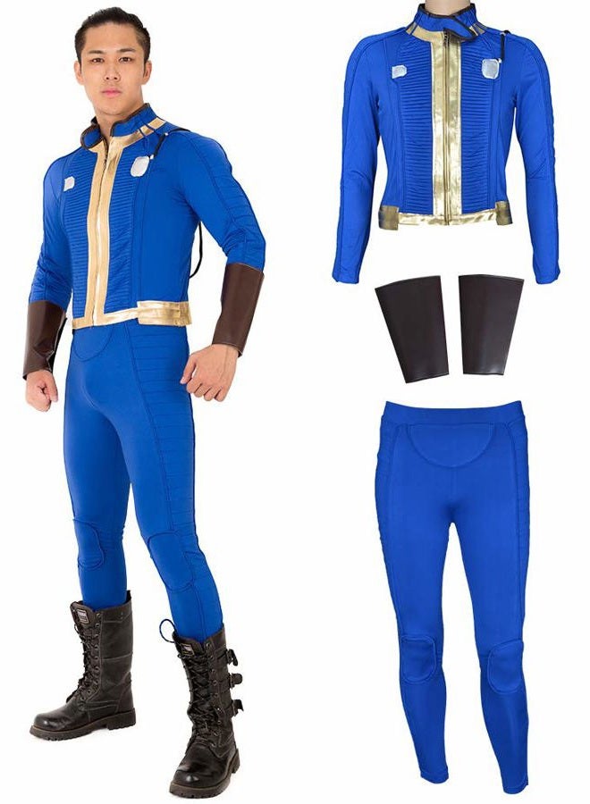 Miccostumes Men's Soldier 76 Cosplay Costume Outfit Jacket Pants (XL, Blue), Blue, XL - Image 2