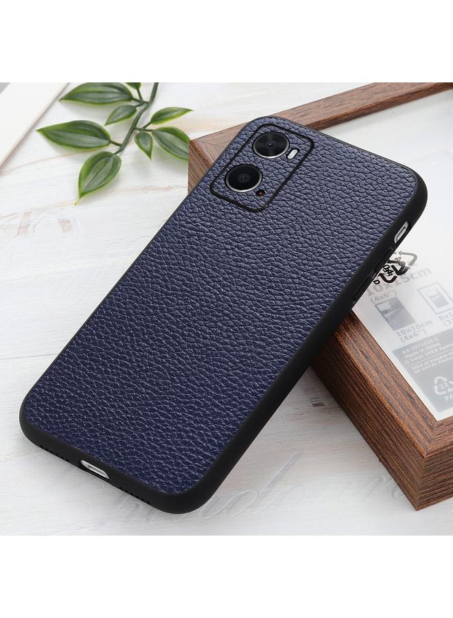 اس-توب جراب لهاتف OPPO A76 مصنوع من الجلد الأصلي بفتحات دقيقة وملمس الليتشي - Image 2