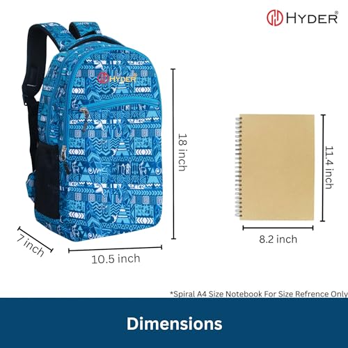 HYDER Vibe 25L Multipurpose Backpack For Men,Women, Boys And Girls Bags for College, School, Travel, Office and Daily Use - Durable, Comfortable, and Stylish Bag/Backpacks (Blue) - Image 5