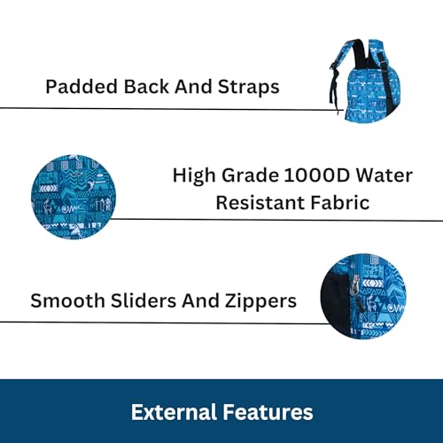 HYDER Vibe 25L Multipurpose Backpack For Men,Women, Boys And Girls Bags for College, School, Travel, Office and Daily Use - Durable, Comfortable, and Stylish Bag/Backpacks (Blue) - Image 4