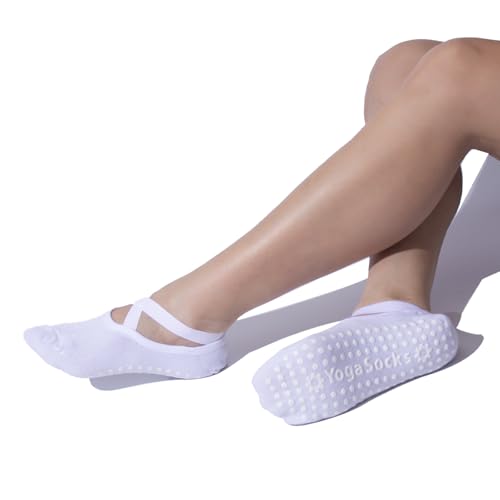 Tergy 6 Pairs Yoga Socks with Grip for Women Anti Skid Gripper No Slip Socks for Pilates, Barre, Dance,Yoga (US, Alpha (Alpha), One Size, Regular, 6 Pairs Mixed) - Image 5