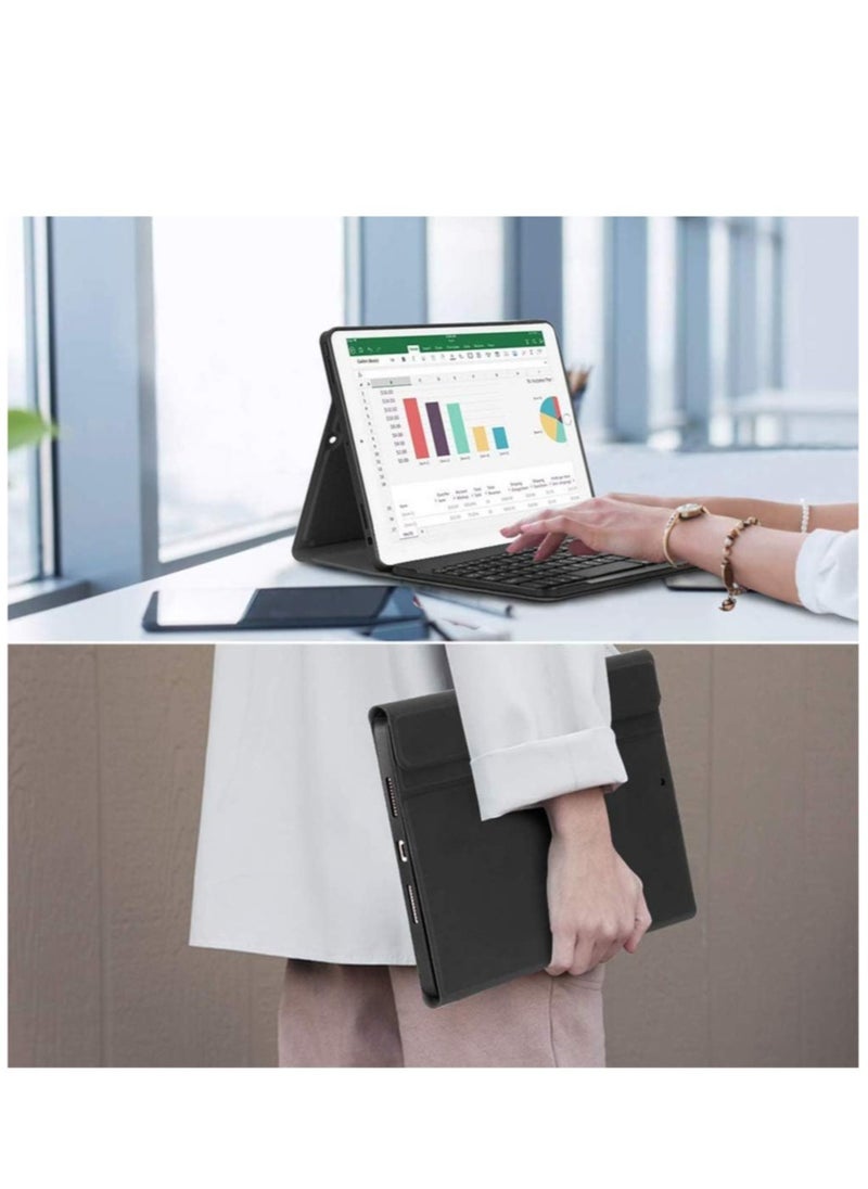 ELTRAZONE - Keyboard Case for iPad Pro 10.5", Wireless Bluetooth Keyboard Case with Ultra Slim Magnetically Detachable PU Leather Cover and Multi-Angle Stand Compatible with New iPad Air 3 2019/ iPad Pro 10.5 - Image 1