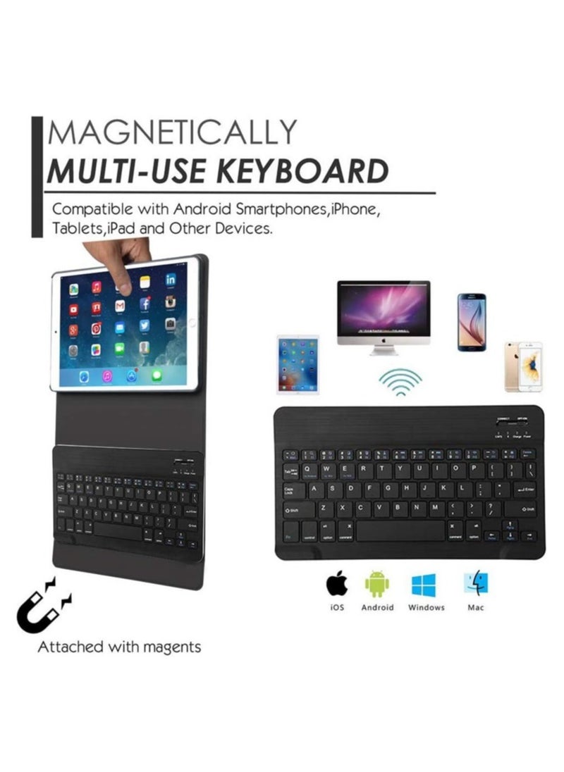ELTRAZONE - Keyboard Case for iPad Pro 10.5", Wireless Bluetooth Keyboard Case with Ultra Slim Magnetically Detachable PU Leather Cover and Multi-Angle Stand Compatible with New iPad Air 3 2019/ iPad Pro 10.5 - Image 1