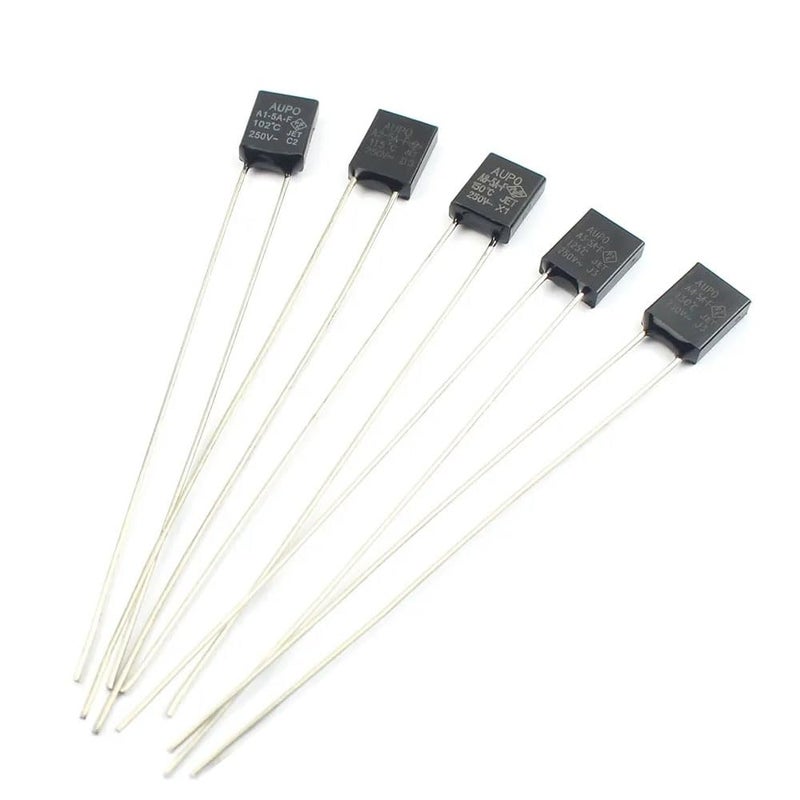 Bestol 5 Pcs for Aupo Thermal Fuse Cutoff 1A 2A 3A 5A 250V,84 102 115 125 130 135 145 150 C Degree LED Fuses Temperature Switches Control (3A 102℃) - Image 1