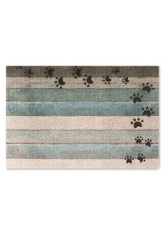 Generic 40*60cm Home Rainbow Series Entrance Door Mat Porch Dust-proof Wear-resistant Floor Mat Home Entrance Foot Mat Dog Paw Print (Footprint-1)  - Image 1