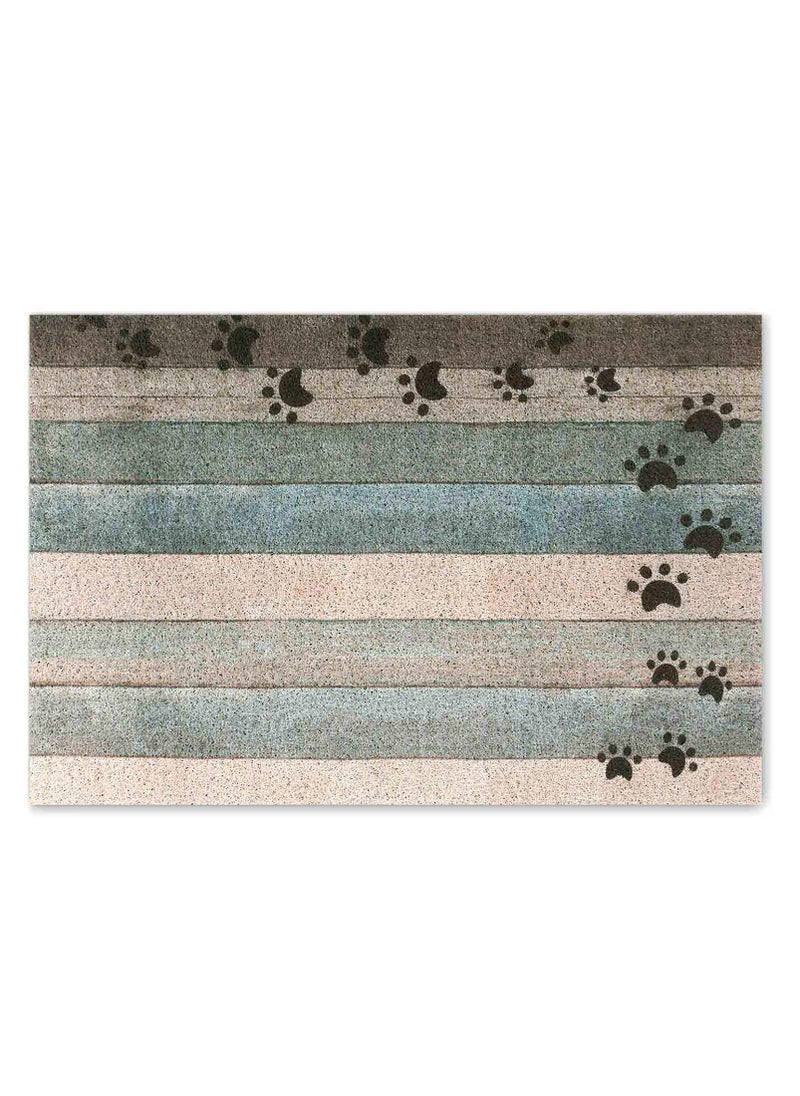 Generic 40*60cm Home Rainbow Series Entrance Door Mat Porch Dust-proof Wear-resistant Floor Mat Home Entrance Foot Mat Dog Paw Print (Footprint-1)  - Image 1