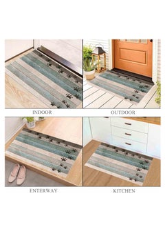 Generic 40*60cm Home Rainbow Series Entrance Door Mat Porch Dust-proof Wear-resistant Floor Mat Home Entrance Foot Mat Dog Paw Print (Footprint-1)  - Image 4