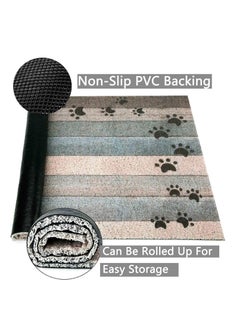Generic 40*60cm Home Rainbow Series Entrance Door Mat Porch Dust-proof Wear-resistant Floor Mat Home Entrance Foot Mat Dog Paw Print (Footprint-1)  - Image 5