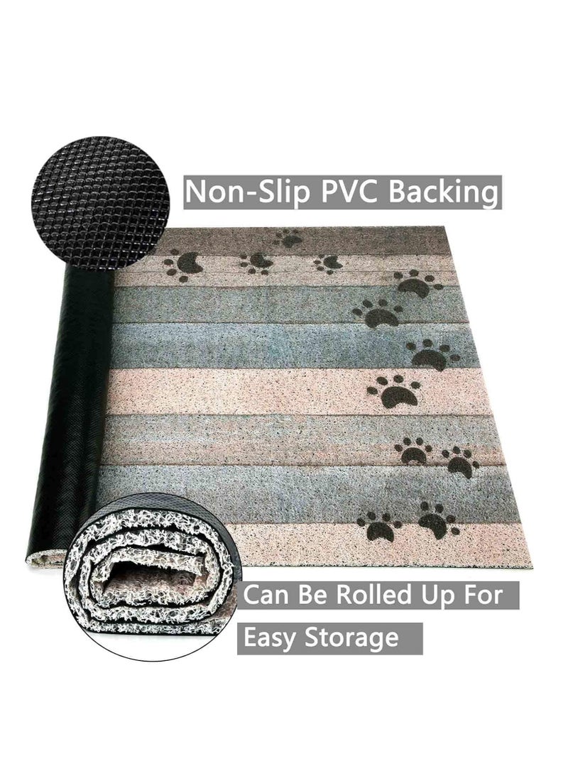 Generic 40*60cm Home Rainbow Series Entrance Door Mat Porch Dust-proof Wear-resistant Floor Mat Home Entrance Foot Mat Dog Paw Print (Footprint-1)  - Image 5