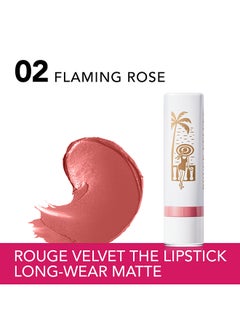 BOURJOIS PARIS أحمر شفاه فيلفيت ريفييرا الفرنسي 02 فلامينغ روز  - Image 2