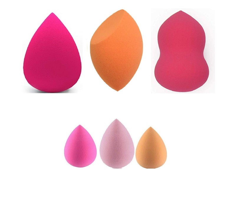 AY Makeup Sponge Beauty Puff Large and Mini, 6 Pieces - Image 1