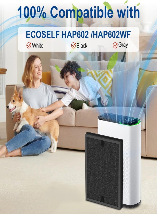 Sinnya 2 Pack HAP602 Replacement Filter for ECOSELF HAP602/ HAP602WF, 3-Stage True HEPA H13 Filter Repacement for High-Efficient Filtration - Image 2