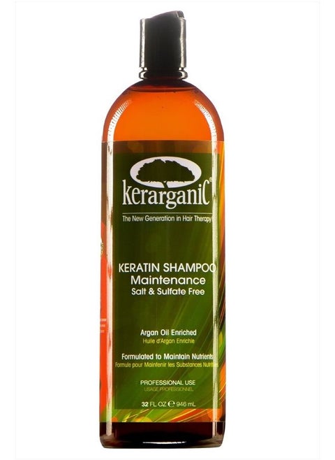 علاج الكيراتين العضوي - شامبو خالٍ من الملح والكبريتات - 32 أونصة من KERARGANIC