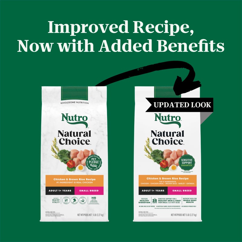Nutro Natural Choice Small Breed Dog Food Dry, Chicken & Brown Rice Recipe, 5 lb. Bag - Image 2