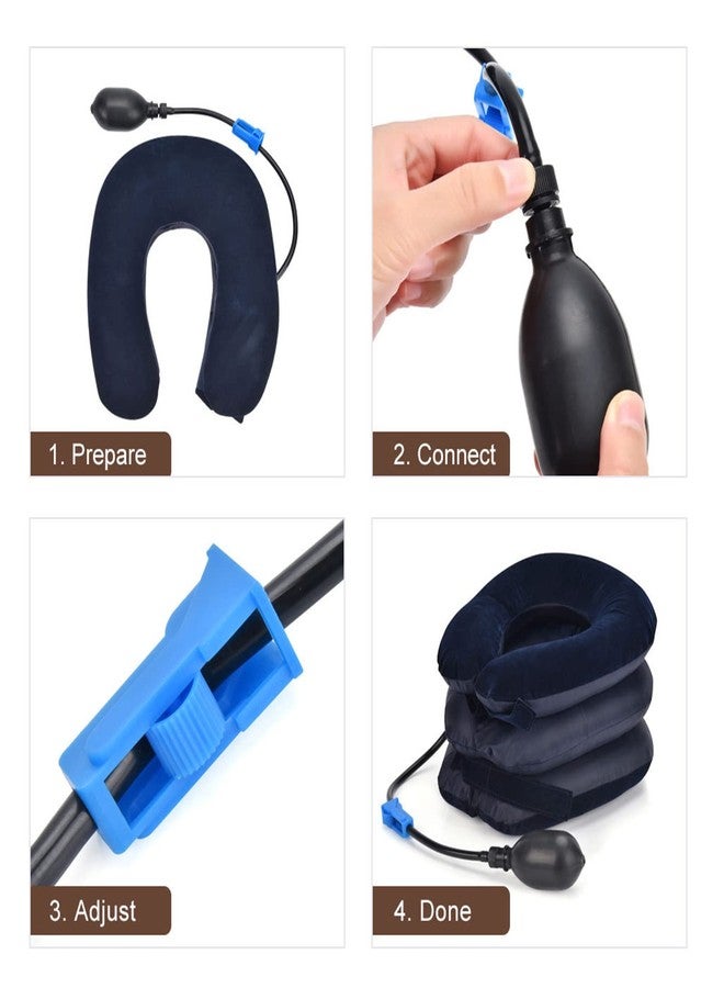 Inflatable Neck Stretcher Neck Brace, pillow for neck decompression and neck tension relief (blue) - Image 4
