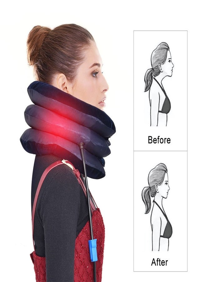 Inflatable Neck Stretcher Neck Brace, pillow for neck decompression and neck tension relief (blue) - Image 3