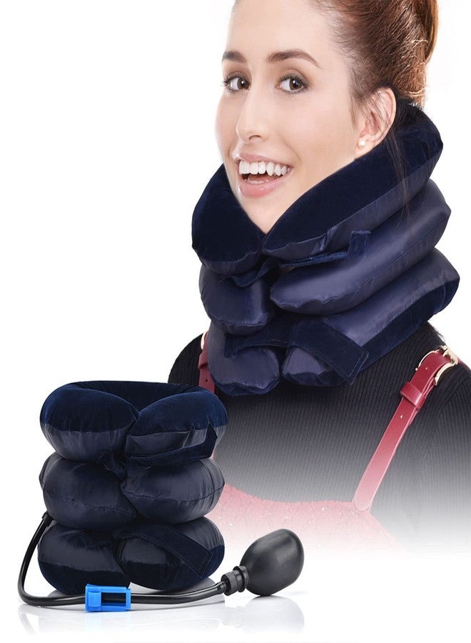 Inflatable Neck Stretcher Neck Brace, pillow for neck decompression and neck tension relief (blue) - Image 1