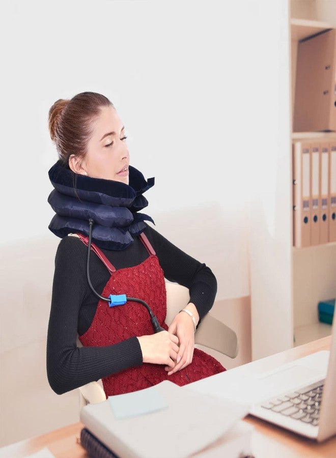 Inflatable Neck Stretcher Neck Brace, pillow for neck decompression and neck tension relief (blue) - Image 5