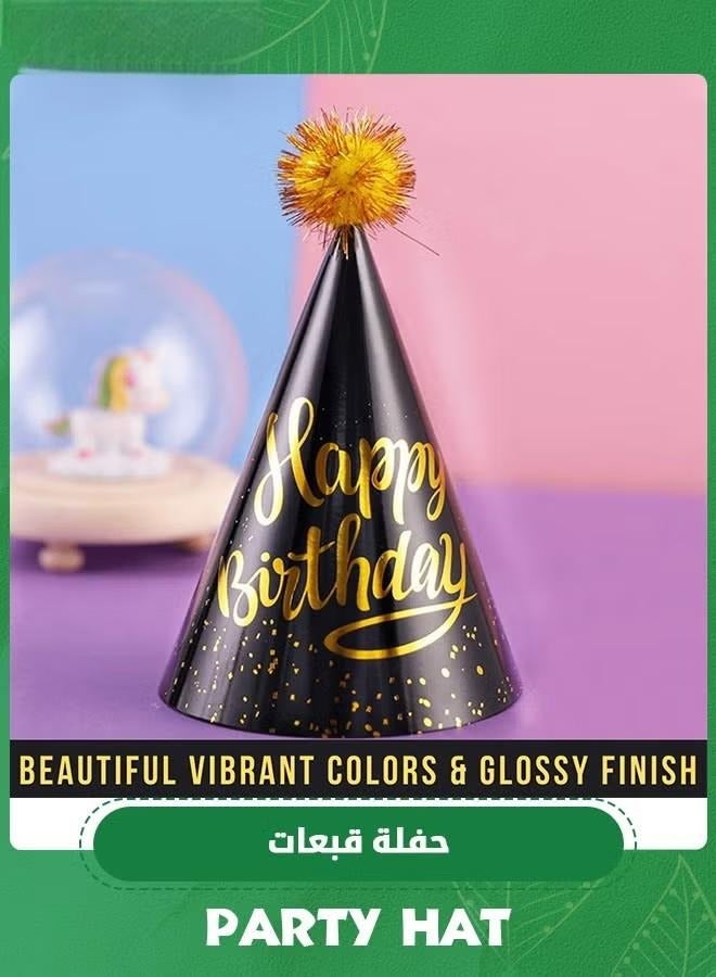 Birthday Party Hats, Kit of 10 Happy Birthday Cone Party Hats for Kids Birthday Party - Party Supplies and Decorations,Party Dress-up Accessories - Image 3