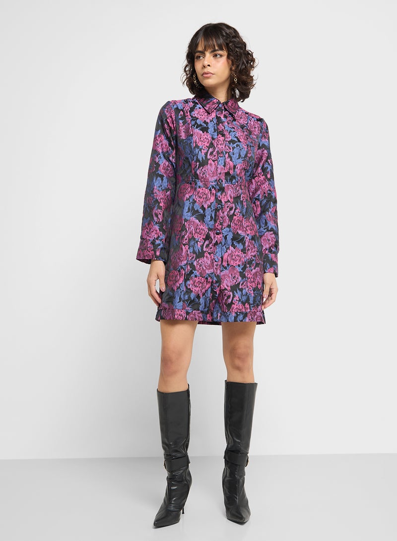 YAS Floral Mini Dress - Image 1