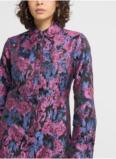 YAS Printed Button Down Shirt Dress  - Image 3