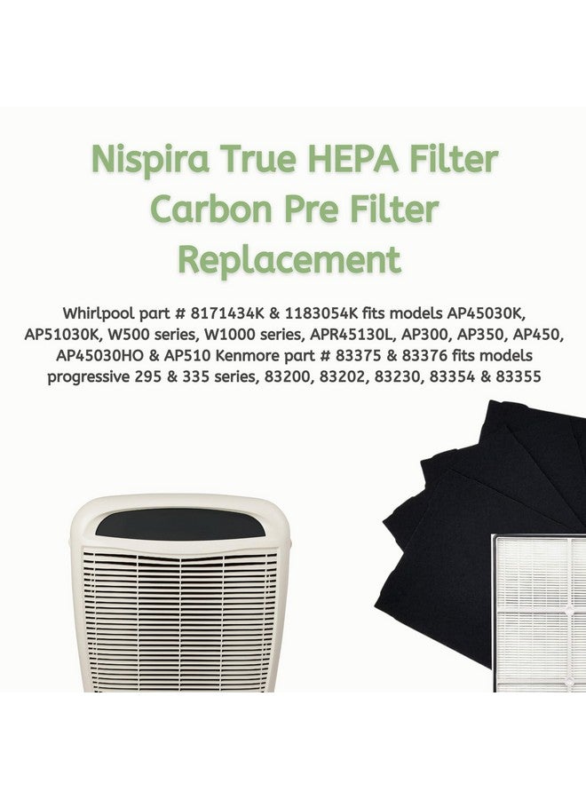 Nispira Nispira True HEPA Carbon Pre Filter Set Compatible with Sears Kenmore 83375, 83376, 83200, 83202 (Progressive 335), 83230, 83354, 83355 & 295 Series, 1 Pack  - Image 2