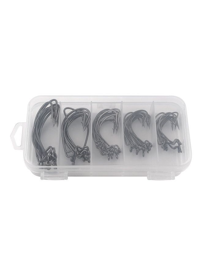 NIBEMINENT 50-Piece Sharpen Fishing Hooks With Box - Image 5