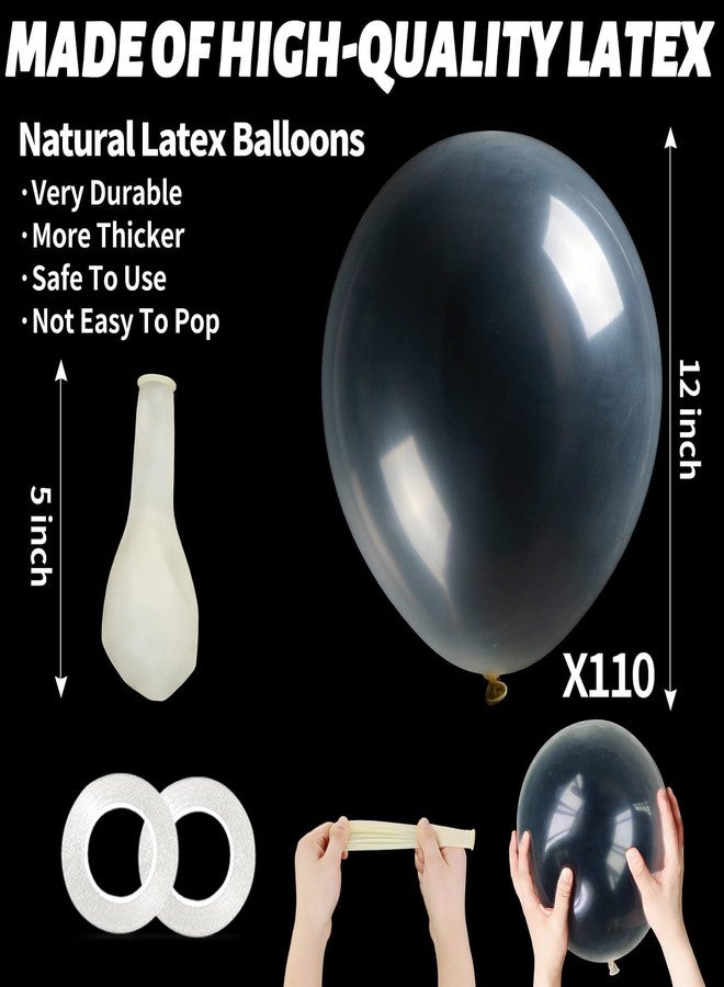 KUULBELA 110Pcs Party Balloons for Birthday wedding (Clear) - Image 3