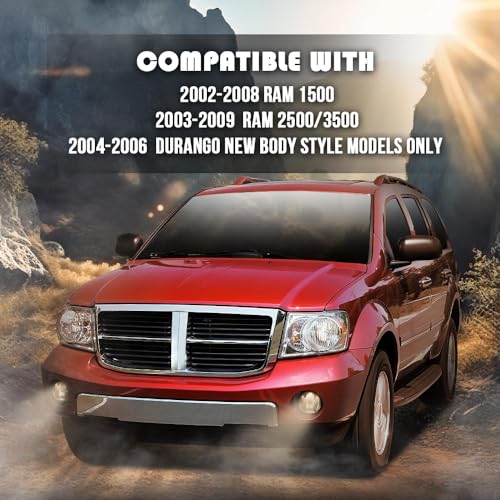 GPLUS G-PLUS Front Bumper Fog Lights Compatible with Dodge Ram 1500 2002-2008/2003-2009 Ram 2500 3500/2004-2006 Durango Pair+Bulb Driver and Passenger Side Driving Lamps Clear Lens - Image 2