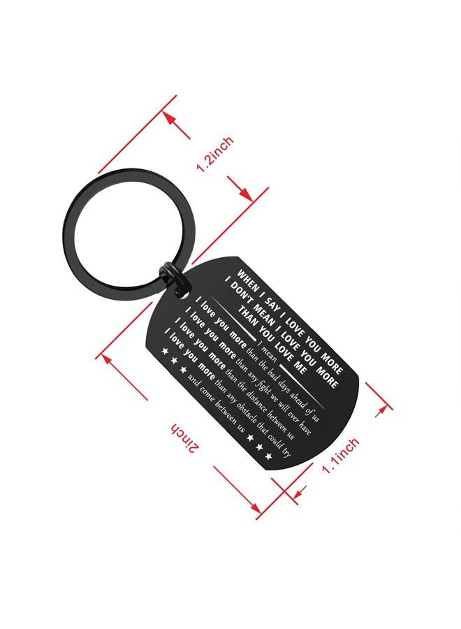 ENGZHI I Love You More The End I Win Keychain - Anniversary Love Gifts for Him Her - Mens Valentines Present, Christmas  - Image 2