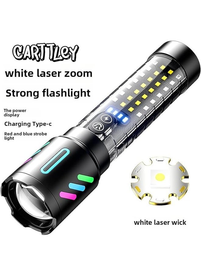 Generic Rechargeable LED Flashlight with Aircraft Aluminum Body, Lithium Battery, Perfect for Indoor and Outdoor Use Black  - Image 2