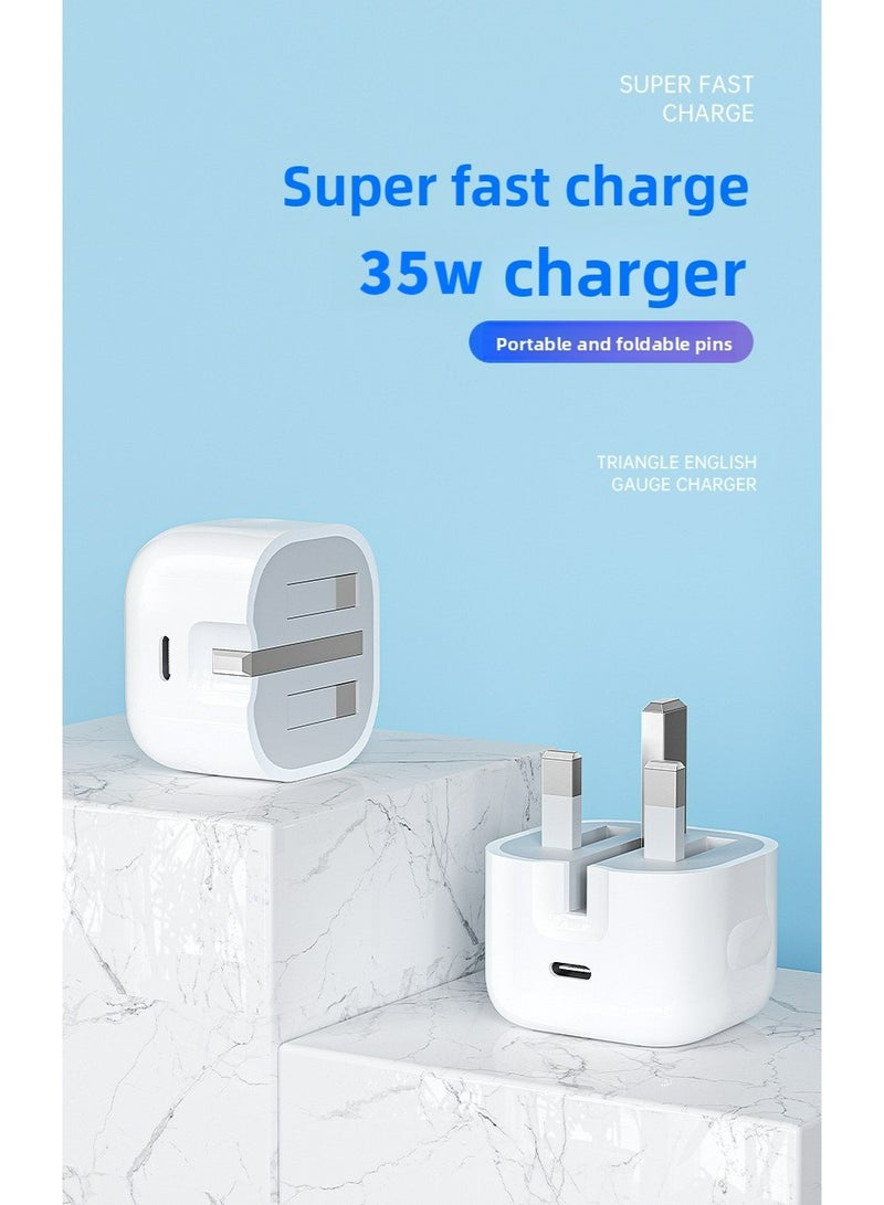 Mobile phone 35w PD 4.0  wall charger plug with 1M iPhone fast charging cable USB C fast charger charging cable and plug, iPhone fast charger compatible with mobile phones iPhone15 and below models - Image 4