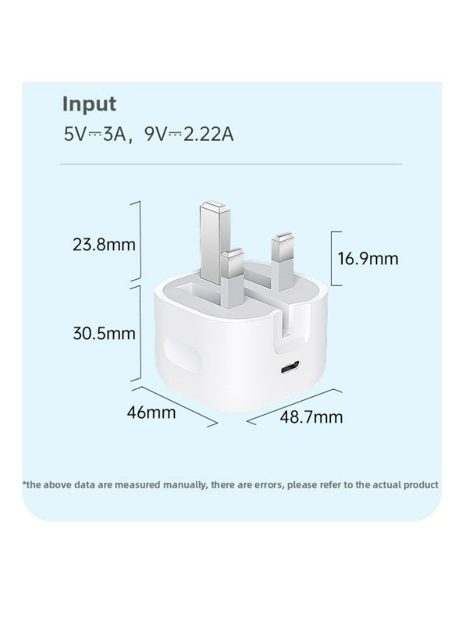 Mobile phone 35w PD 4.0  wall charger plug with 1M iPhone fast charging cable USB C fast charger charging cable and plug, iPhone fast charger compatible with mobile phones iPhone15 and below models - Image 5