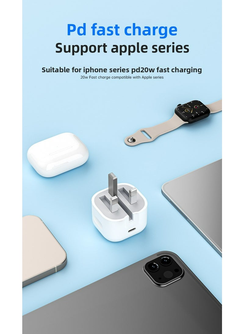 Mobile phone 35w PD 4.0  wall charger plug with 1M iPhone fast charging cable USB C fast charger charging cable and plug, iPhone fast charger compatible with mobile phones iPhone15 and below models - Image 3