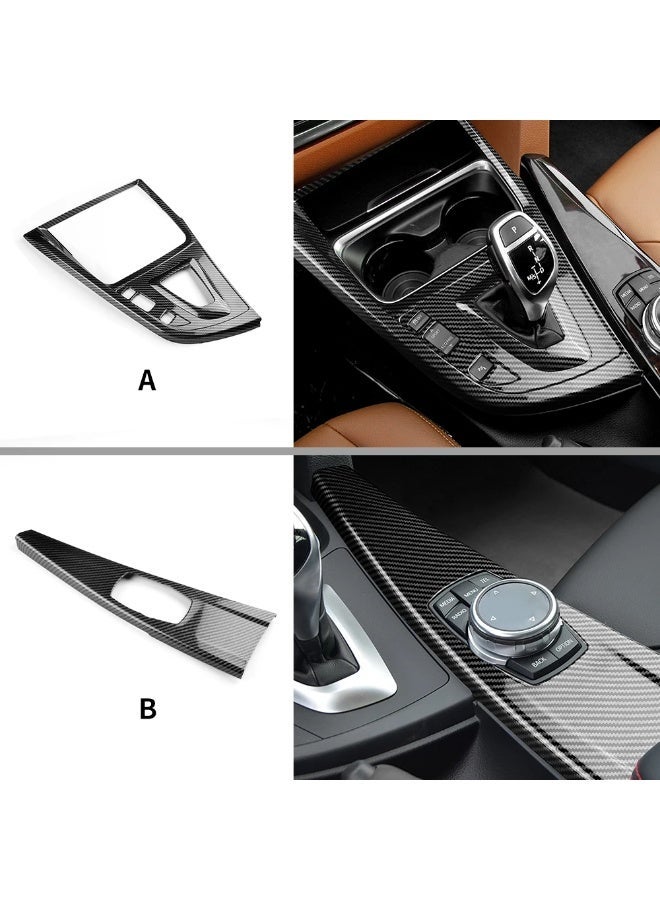 KUNGKIC Multimedia Panel Center Gear Shift ABS Carbon Fiber Texture Sticker for BMW 3 4 Series 3GT F34 F30 F31 F32 F36 320i LHD - Image 3