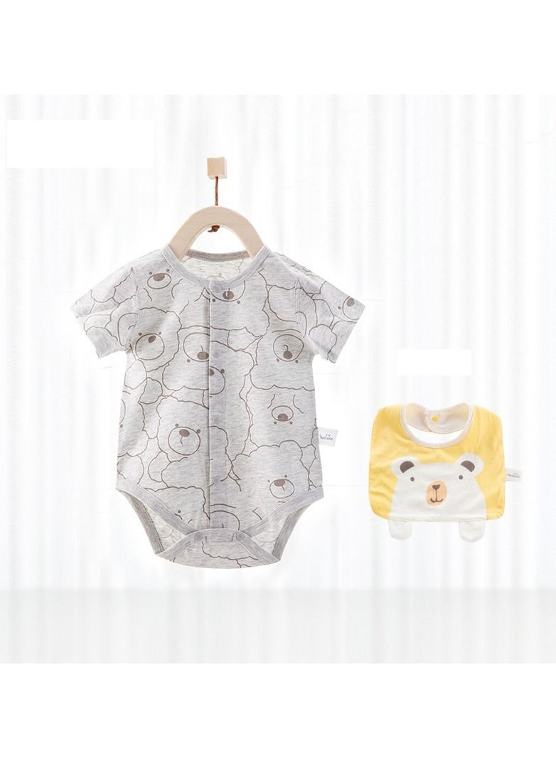 Loquat Baby Summer Cotton-thin Comfort Jumpsuit With Bib 