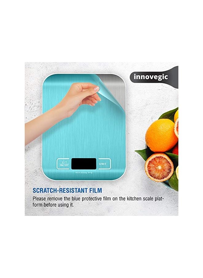 PROMASS - Kitchen Scale – Food Scale for Baking, Cooking and Dieting – 5 kg Capacity Scale for Food – Premium Stainless-Steel Digital Scale – Tare Function – High-Precision Sensor – Backlit LCD Screen - Image 1