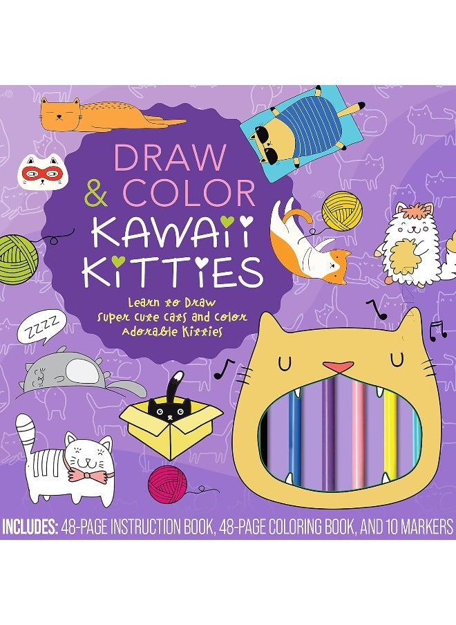Draw & Color Kawaii Kitties Kit  - Image 1