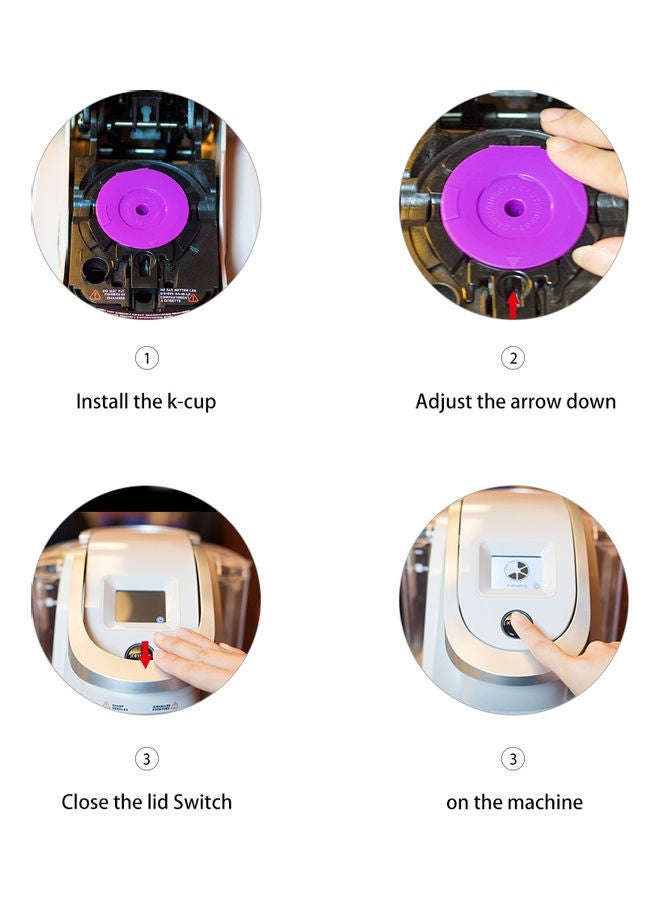 NIBEMINENT 8-Pack Of Coffee Capsules For K Cup Refillable Reusable Filters Enlarge Mesh Strainer Large Inlet With Brush And Spoon Keurig 2.0 1.0 Purple 15.5*5.7*10cm - Image 5