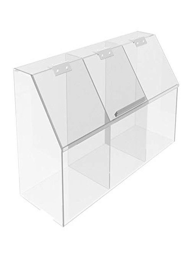 FixtureDisplays® Plaxiglass Clear Acrylic 3 Compartment Toppings Bin 15.5 X 7 X 5 Candy Bin Condiment Organizer Tabletop Bar Restuarnt Kitchen Transparent Box 100904-NPF - Image 4