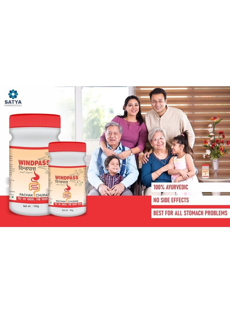 Satya Pharmaceuticals Windpass Pachak Churan 50g – Natural Digestive Powder for Bloating & Indigestion - Image 4