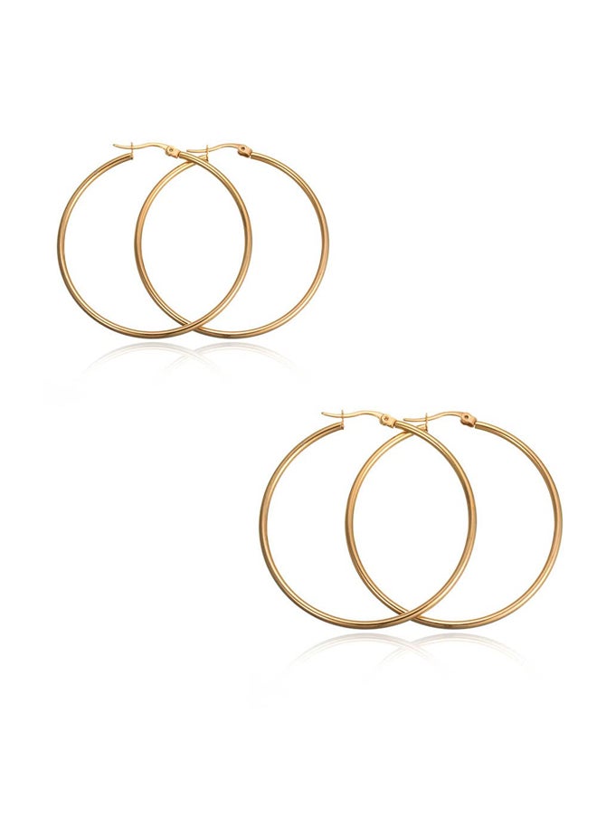 Generic Gold Plated Hoop Earrings  - Image 1