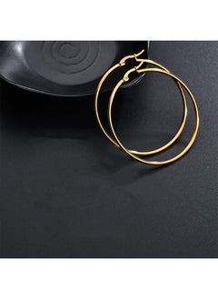 ماركة غير محددة أقراط هوب مطلية بالذهب  - Image 3