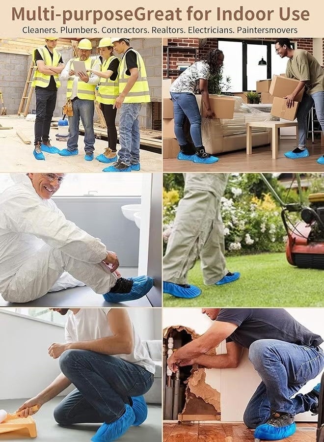 Shoe Covers Disposable Non Slip -100 Pack(50 pairs) 15.7'' Hygienic Waterproof Foot Booties Covers Recyclable Shoe Booties Covers for Indoors, Fits Up to US Men's 11 & US Women's 13 - Image 5