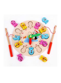 2-in-1 Penguin Time Teaching Clock and Fishing Game Toy for Kids