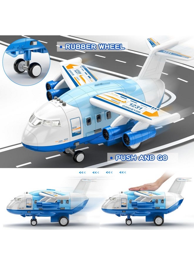 TEMI Large Spray Transport Airplane Toy With 12 Vehicles And Playmat, Birthday Gift For 3 To 8 Year Old Boys - Image 5
