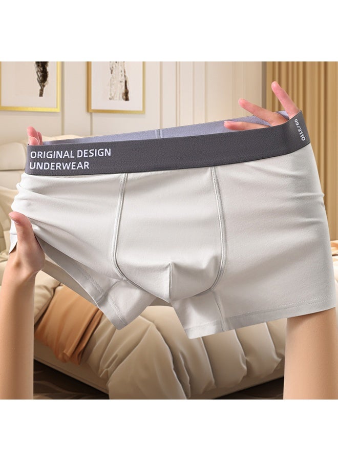 زيمي سراويل داخلية وسراويل داخلية من Zeemey مكونة من 4 قطع للرجال ، ملابس داخلية من القطن المرن قابلة للتهوية ومقاومة للرطوبة ، مقاس حديث منخفض الارتفاع - Image 4
